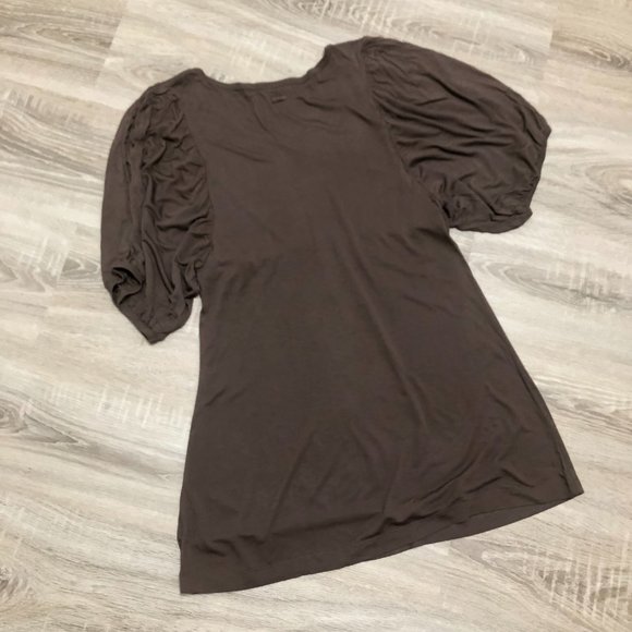 La Senza Empire Waist Tunic Dress with Balloon Sleeves Brown Size M - Picture 4 of 5